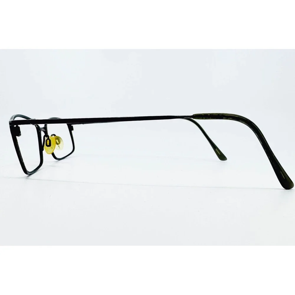 Halston Eyeglasses Mens Black H 181 Col 90 Rectangular Metal 54-19-140